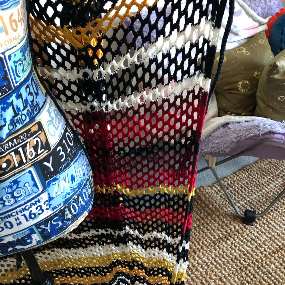 Forever 21 Open crochet Long Cardigan duster coverup - Picture 9 of 9